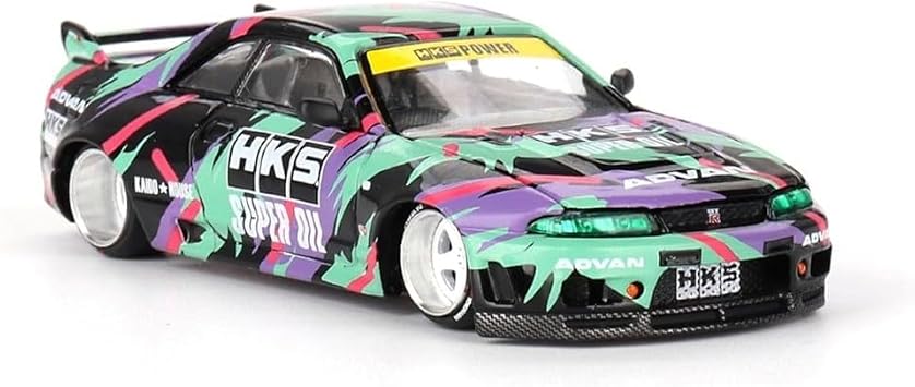 1:64 Scale Diecast Model Car Compatible with Nissan Skyline GT-R (R33) HKS V1 Limited Edition by Kaido House