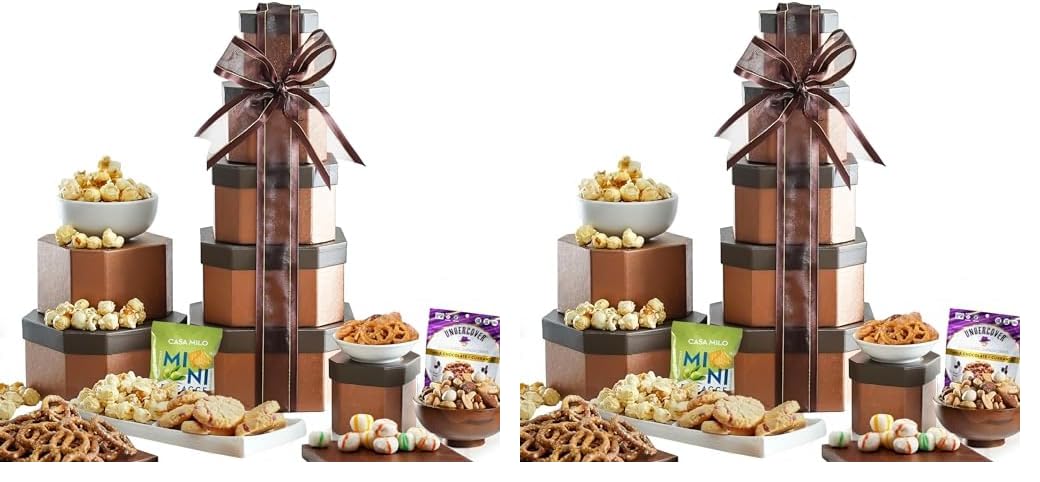 Broadway BasketeersGourmet Chocolate Food Gift Basket Snack Gifts for Families, College, Delivery for Birthdays, Appreciation, Thank You, Get Well Soon, Care Package (Pack of 2)