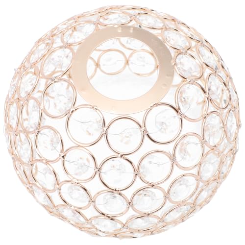 Image of Angoily 6.3 Inch Iron and Rhinestone Lampshade Decorative Ceiling Light Cover for Wall and Floor Lamps