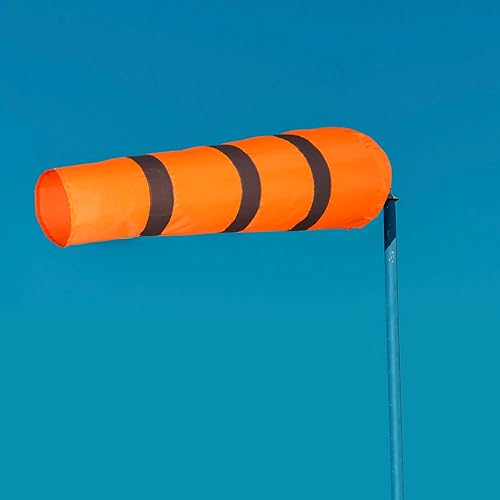 Miniatura 6 de Blulu Windsock Kit de clip giratorio doble, 1 calcetín de viento de aeropuerto para exteriores resistente con cinturón reflectante y 5 clips
