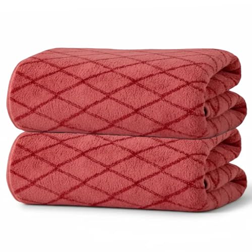 YHPDYL 2-Pack Microfiber Bath Towels (27x54 Inches) - Ultra Soft & Quick Dry 3X Absorbency Lightweight for Gym Yoga Travel & Spa - Perfect for Home Fitness & Post-Workout