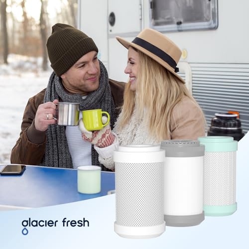 Image of GLACIER FRESH Replacement cartridges for RV Water Filter System, 0.2 Micron High Flow Filter, Sediment inchLongevity inch by GLACIER FRESH, and Granular Activated Carbon inchTasty inch. 6 Pack (2 set)