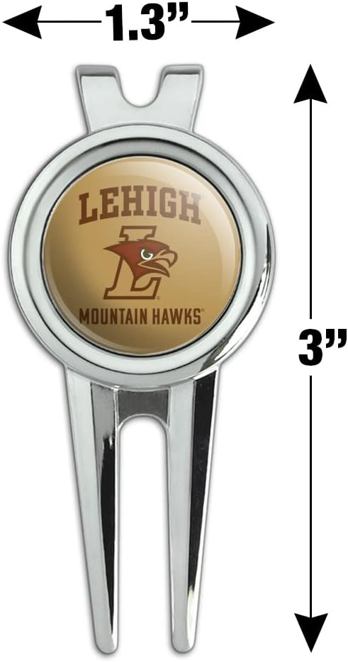 review GRAPHICS & MORE Lehigh University Mountain Hawks Logo Golf Divot Repair Tool and Ball Marker