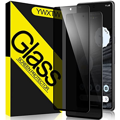 YWXTW [2 Pack] Privacy Screen Protector for Google Pixel 7 Pro Tempered Glass Anti-Spy 9H Hardness Film HD Anti-Scratch Easy Install Bubble Free Case FriendlyDont Support Fingerprint Unlock