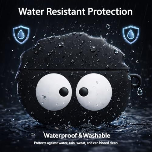 Image of Anvique Silicone Case Cover for Realme Buds T500 Pro, Shockproof Protective Earbuds Cover with Keychain Hook, Anti-Scratch Soft Silicone Skin, Full Body Protection Case (Cartoon Briquette R)