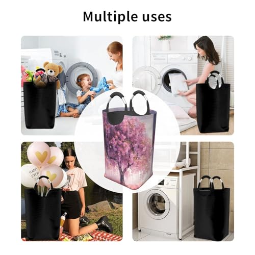 Panier à linge pliable en forme d'arbre floral grand modèle stable