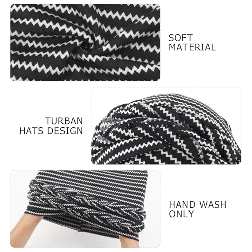 Image of DRESHOW African Women Turban Caps Beanie Twist Headscarf Pre-Tied Double Twisted Braids Headwraps for Women Chemo Cancer Cap