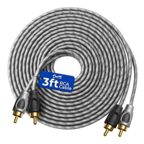 Câble RCA vers RCA Deejayled cuivre cordon audio stéréo amplificateur