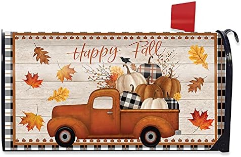 Briarwood Lane Happy Fall Pickup - Funda grande para buzón primitivo de gran tamaño