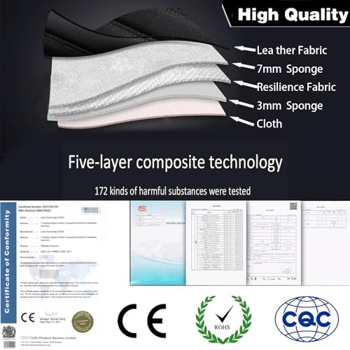 chifeng Schwarzer Autositzbezug, modischer Stil, Kunstledermaterial, verschleißfest und atmungsaktiv, leicht zu reinigen, umweltfreundlich und geruchsneutral, Zweiteiliger Autobezug für VW