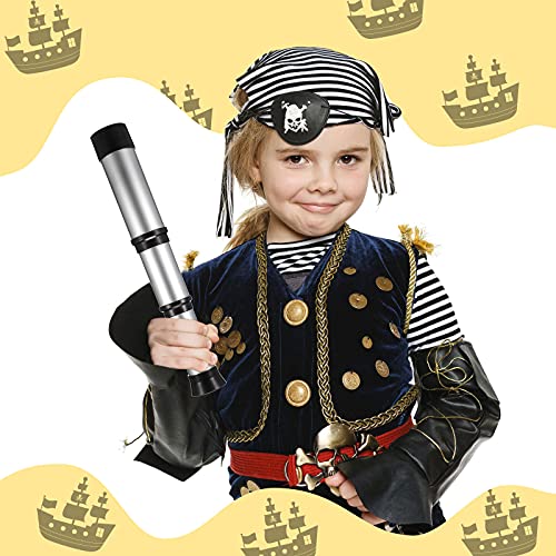 image for Xuhal 2 Pieces Pirate Telescope Spyglass Pirate Telescope Toys Kids Vi