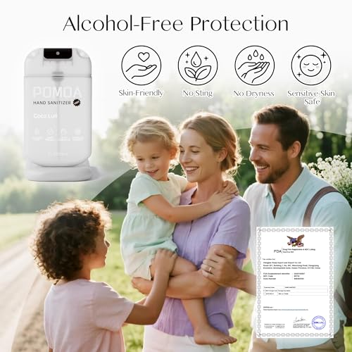 Image of Refillable Hand Sanitizer Spray, Light Scent, Alcohol-Free, 3 Pack, Fresh | FDA-registered facility, travel-size bottles, gentle fine mist, non-sticky finish, hydrating feel