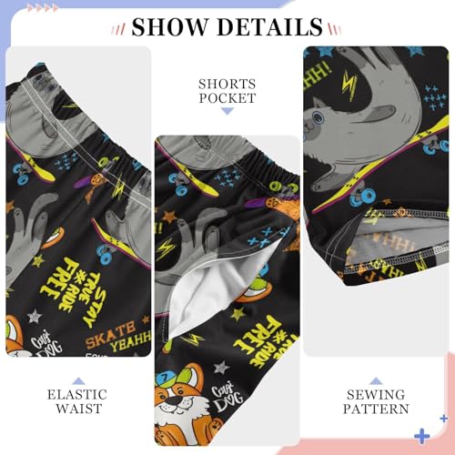 Cat Dog Skaters Boys Pants for Kids Jogger Pants with Pockets S-XL4