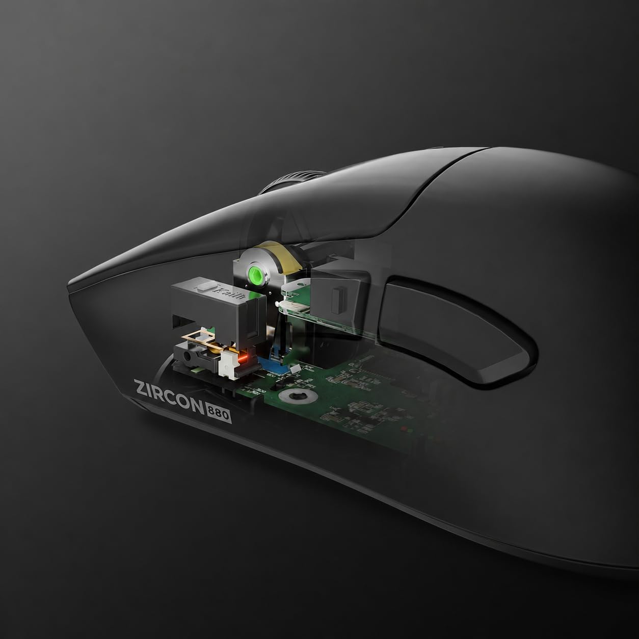 Genesis Zircon 880 Mysz do gier bezprzewodowa kabellos Czarna, 12000 DPI mysz do gier bezprzewodowa, PixArt PAW3311, tryb trójzakresowy, mysz E-Sport 64g, Glasskates, Kailh Optical, 6 przycisków, do