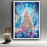 Diamond Painting Weihnachtsbaum Diamond Painting Erwachsene Winter 5D Vollbohrer Diamant Paintings Bilder 70x90 cm DIY Set erwachsene kinder für Wohnaccessoires & Deko, Geschenke für Frauen 0z-1142