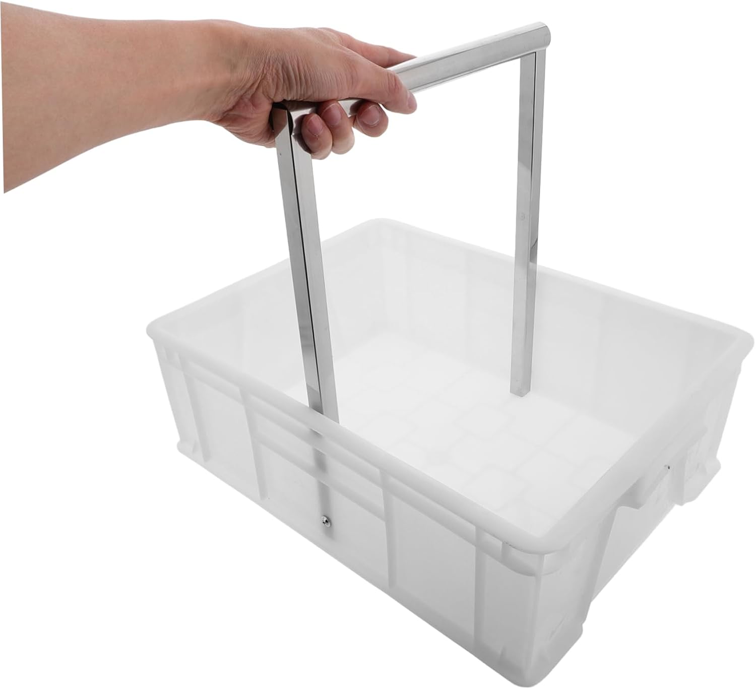 Gatuida Tire Repair Kit Storage Basket with Stainless Steel Handle Compact Organizer for Quick and Tire Repairs Durable Plastic Toolbox for Vehicles and Motorcycles