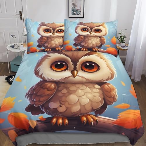 Fermeture éclair bloquée ? Découvrez la parure de lit hiboux 3D double fluide