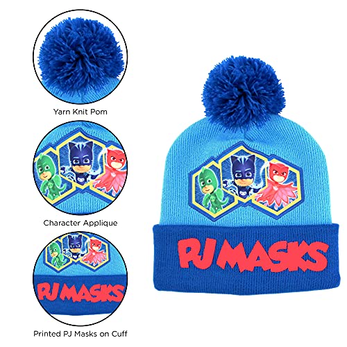 Image of PJ Masks Boys Winter Accessory Hat And Mittens Set, Toddler Beanie For Kids Ages 2-4