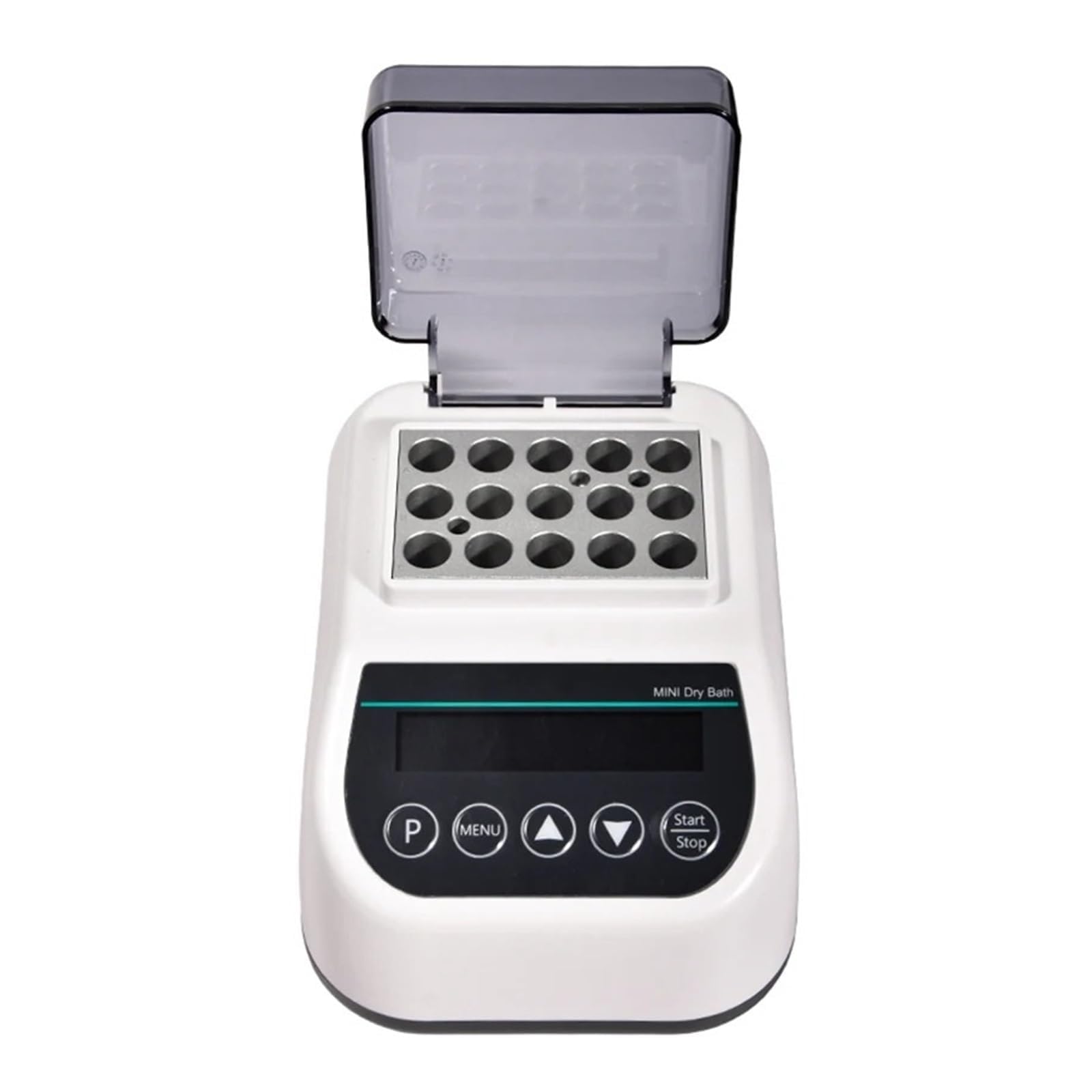 Incubatore Mini Dry Bath, Bagno Termostatico Digitale da Laboratorio con Blocco Riscaldante, Termostato da Laboratorio a Temperatura Costante per Provette da 0,2/0,5/1,5/2 ml MDB100
