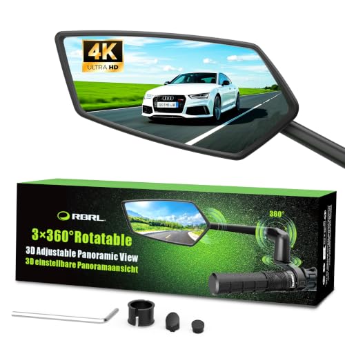 RBRL Bike Mirror, 3D Adjustable Arm for Extended...