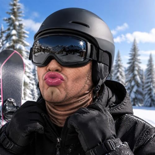 Funny Old Man Ski Mask Balaclava, Realistic Full Face Cover for Men Women - image 6