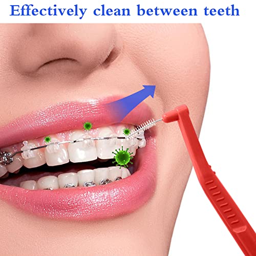 Interdental Brush, 25Pcs Dental Brushes for Between Teeth and Gums Brush Micro Tight Cleaner, Plaque Removal (Red, Green - Image 4
