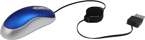 Miniatura 9 de Generic Mini mouse USB con cable, pequeños y ligeros ratones de viaje con cable retráctil, Plug & Play 1600 DPI para PC, computadora, laptop,