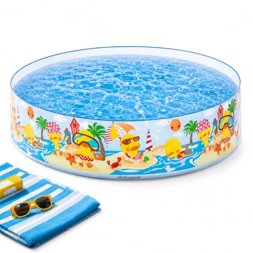 Image of MiniExplorer 6 Feet Snapset Kids Pool | Large Bathing Tub for Kids | Summer Water Fun Pool Toy - 6ft x 1.3ft Outdoor & Garden Splash Pool for Toddlers, Boys & Girls