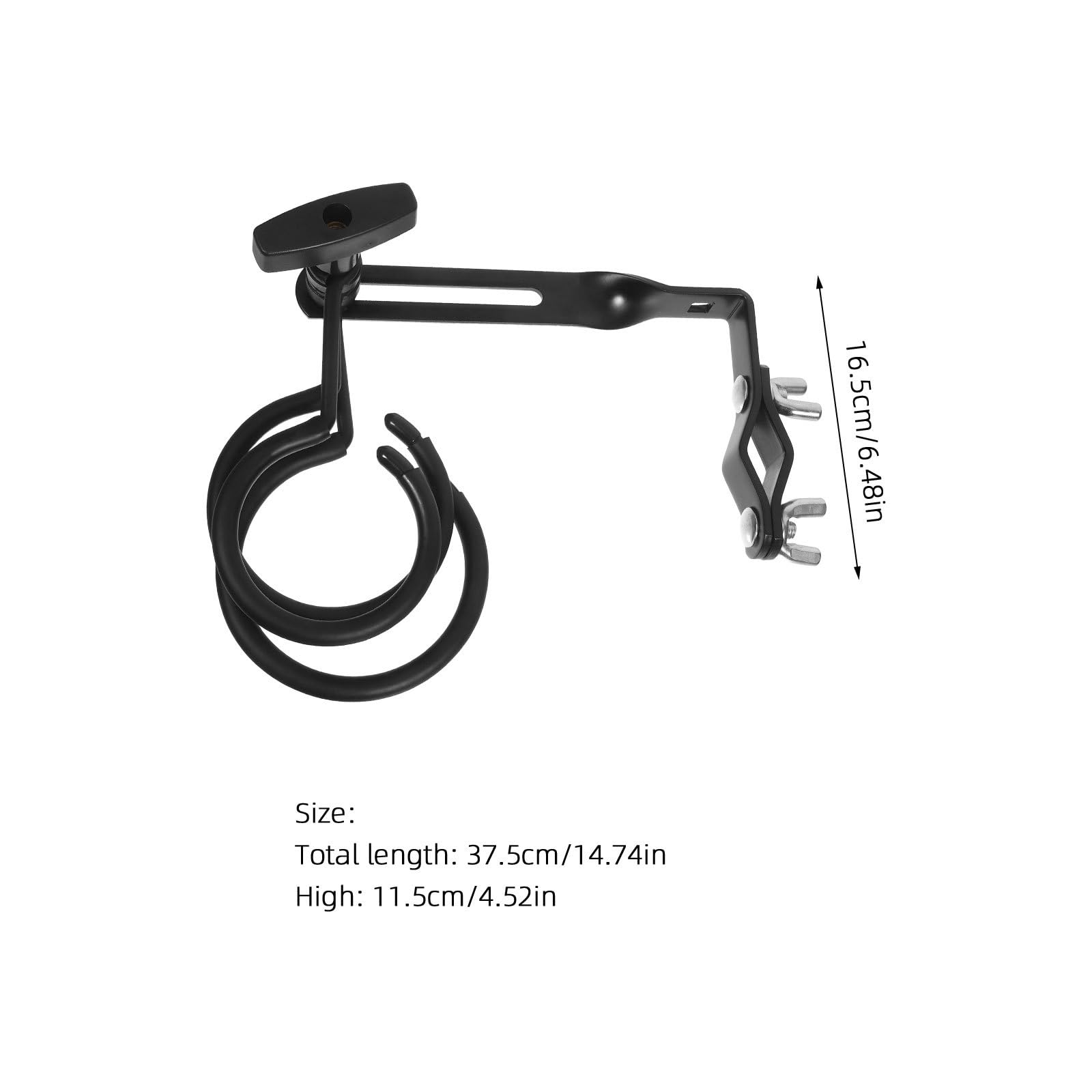 Supporto per Sordina a 3 Posti Clip per Trombone e Ottoni | Metallo Nero, Portatile e Leggero, Installazione Sicura, per Trasporto Musicale e Studio
