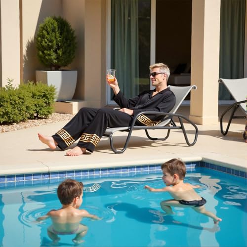 Mens Pajamas Set Luxurious Satin Matching Pajamas for Couples Silk Like PJS2