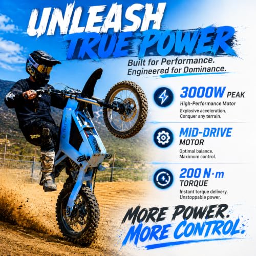 Image of Tuttio Soleil01 GB Electric Dirt Bike 54.6V 3000W 40MPH Off-Road Ebike