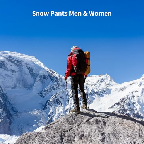 Image of Naturehike Side Zipper Down Pants, Men's Women's Winter Snow Ski Pants, Windproof Warm Insulated Puffy Trousers