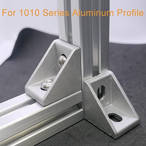 Qijintrid JMHK-2525-SILVER-20 20Sets 1010 Series Aluminum Profile Connector,20Pcs 1010 Corner Bracket,40Pcs T-Nuts,40Pcs Hex Screw Bolt And 1Pcs Wrench,For T Slot Aluminum Extrusion Profile thumb #4