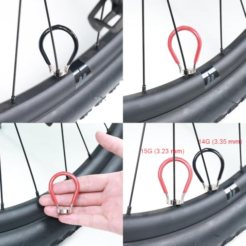 Image of Bike Spoke Wrench Tool Kit, 9 Pieces Bicycle Wheel Repair Tool Set with Tire Levers, Nipple Wrenches, and Valve Core Removal Tool