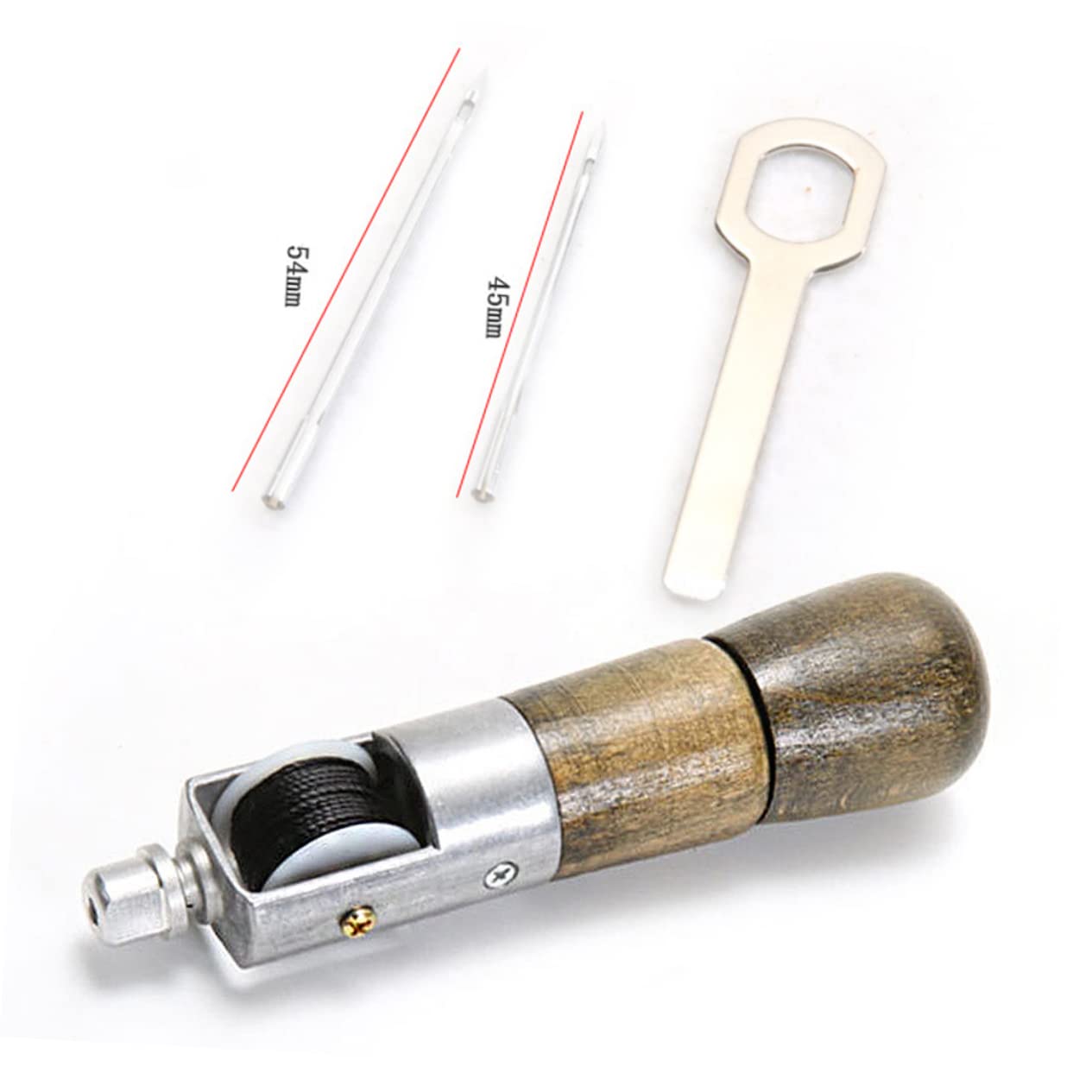 Angoily 2 Stck. DIY Leder Nähmaschine Handheld Nähwerkzeug für Handgefertigte Nähprojekte Tragbares Leder Stitching Tool für Zuhause und Bastelbedarf