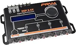 PRV AUDIO Processador de áudio digital DSP 2.4X Crossover e equalizador digital de 4 canais DSP com relé remoto sequenciador