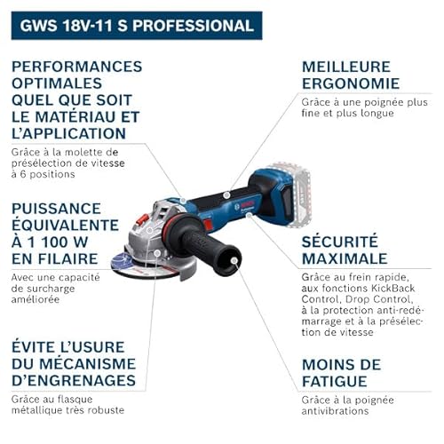 Bosch GWS 18V 11 Solo - vue 4
