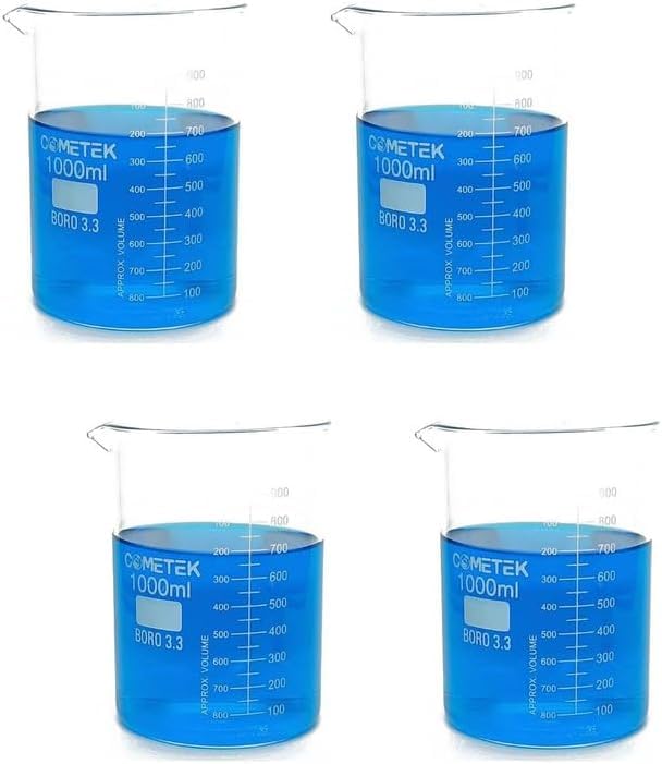 See full amazon price history chart for Cometek Glass Beaker - 1000mL, Borosilicate Glass, 100mL Graduation Low Form - Pack of 1 Cometek Glass Beaker - 1000mL, Borosilicate Glass, 100mL Graduation Low Form - Pack of 1 (B0CSG4WC1S) Amazon Price History, Amazon Price Tracker