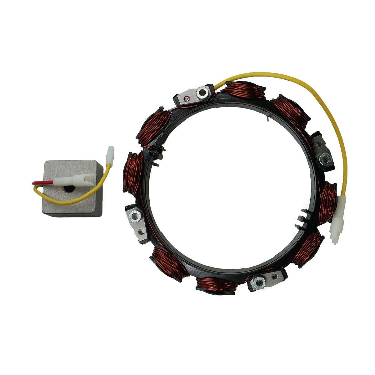 Ludom 592829 Alternateur à trois circuits ou 5/9 ampères avec régulateur de tension régulé 794360 pour moteurs de tondeuses à gazon modèles 215802 et 215807
