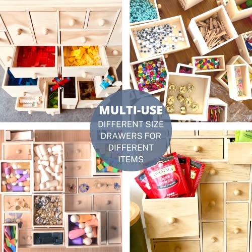 Diy Wooden Advent Calendar With Drawers Includes Number Embellishments - Craft Storage Drawers | Wooden Bead Organizer And Storage | Kids And Adults Craft Idea | 24 Drawer. 12.5In X 14.5In X 4In [Knobs Detatched] #TOP4