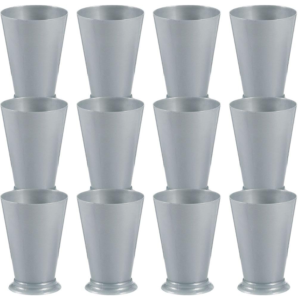 Fun Express Mint Julep Plastic Cups - Set of 12, each holds 10 oz - Derby Party Supplies