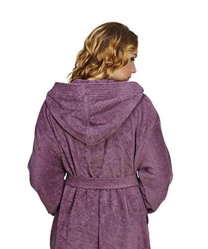 Arus Women's Pacific Hooded Turkish Cotton Bath Robe with Full Length Options4
