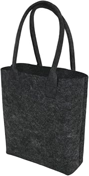 TopTie Felt Tote Bag with Durable Handles Grocery Bags for Travel Heavy Duty Shopping Bag 11.8 X 10 X 3.5 Inch