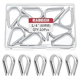 RABECH M6 1/4 Inch Wire Rope Thimble 1/4