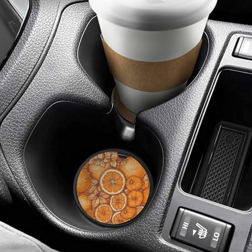 Portavasos para coche con diseño de fruta, 2 unidades, madera miniatura 6