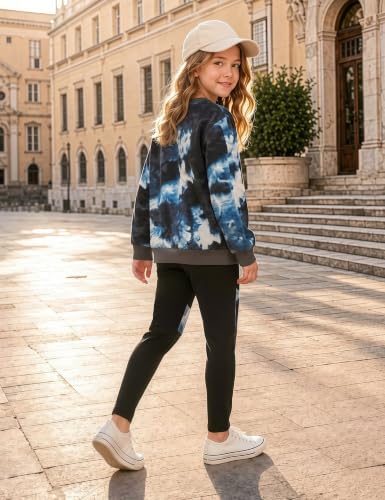 Image of Girls 2 Piece Outfits Kids Clothes Sets Sweatsuit Tracksuit Jogger Print Long Sleeve Sweatshirts Sweatpants 4-13Y