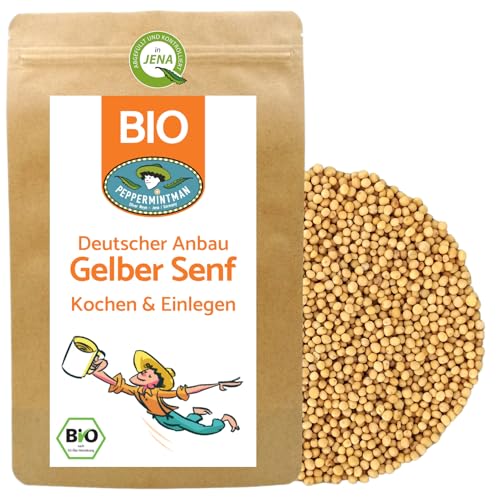 BIO Gelbe Senfkörner 500g - Deutscher Anbau - Weißer Senf - Würzen & Senf herstellen -...