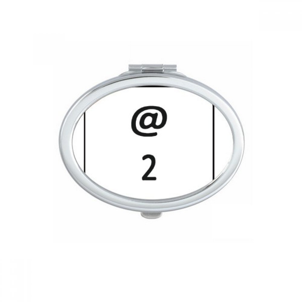 Clavier Symbole Miroir de Poche Ovale Cadeau Original Multicolor