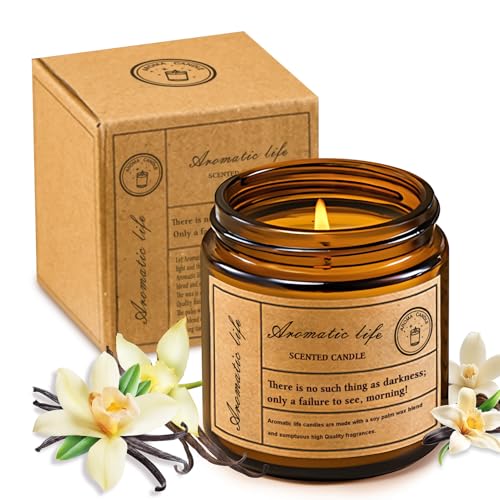 NoxGule Bougie Naturelle, Bougie Parfumee, Bougie Vanille, Parfum Vanille, Cadeaux pour Femme, pour les Anniversaires, Bain, Yoga, Créer une Ambiance Chaleureuse,...