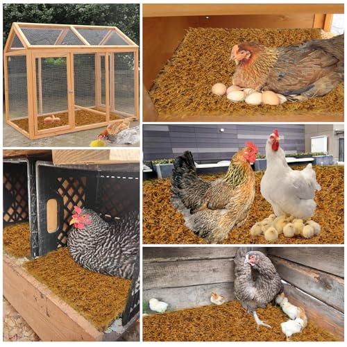 Image of 4 PCS Washable Chicken Nesting Pads,11.8x11.8 Artificial Grass Turf Reusable Chickens Nest Box Bedding Liners for Hen Coop Egg Duck Goose